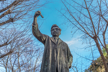 台東区　上野恩賜公園の野口英世像