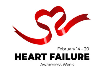 Heart Failure Awareness Week. Illustration on white
