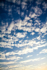 Orange and blue sky after sunse