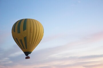 hot air balloon in flight