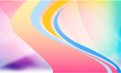 Abstract modern background with the vibrant color gradient and Memphis element