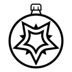 Christmas Tree Decoration Flat Icon Isolated On White Background