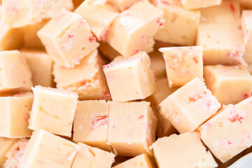 Candy cane fudge