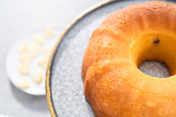 Lemon cranberry bundt cake