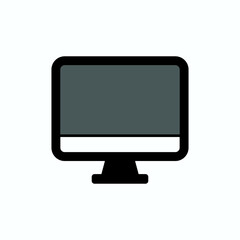 Vector Desktop Computer Icon - Vector