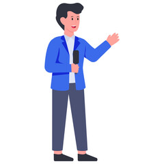 A colorful character of news reporter