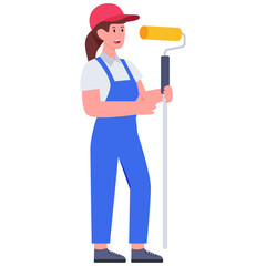 Premium download icon of female painter