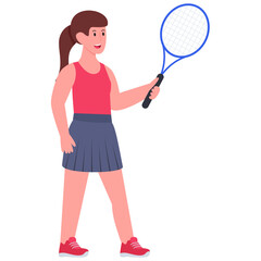 Plakat Creative design icon of sports girl