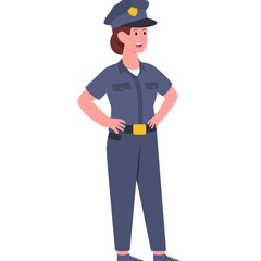 A professional character of policewoman