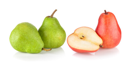 pears isolated on white background