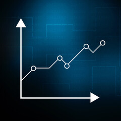 Fototapeta premium 2d rendering Stock market online business concept. business Graph 