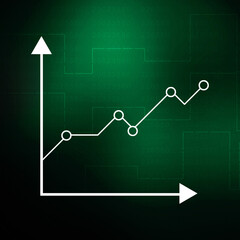 2d rendering Stock market online business concept. business Graph 
