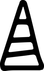 Unique hand-shaped triangles for logo design. Isolated vector illustration on white
 background.