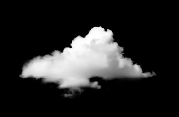 cloud isolated on black background	