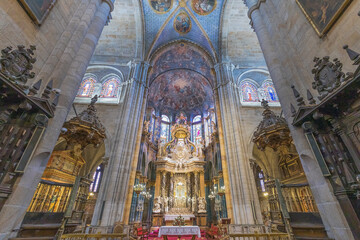 Fototapeta na wymiar Lugo Cathedral Interior, Galicia, Spain