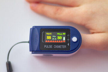 Pulse oximeter recorded a lack of oxygen in the blood with coronavirus