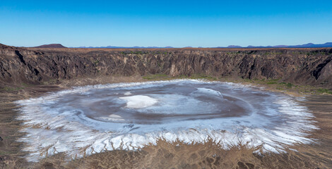 Wahbah crater - dormant volano in Saudi Arabia