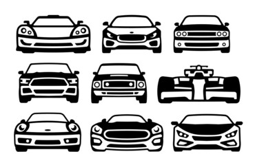 Sports car silhouette, Car SVG, Racecar SVG, Classic car SVG, Car icons, Cut file, Vector clipart
