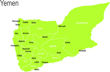 Obraz premium yemen map