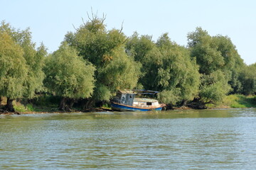 Abandoned Shipwreck in the Danube Delta in Romania