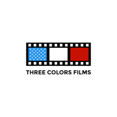movie logo with three colors