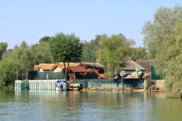 Traditional village in the Danube delta in Romania