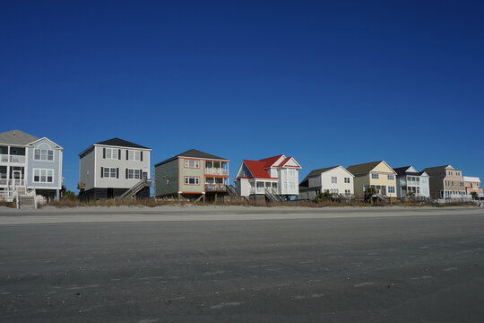 Row Beach Houses on the South Carolina Coast