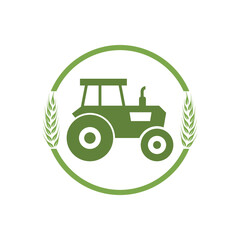 Tractor farmer machine icon isolated on white background