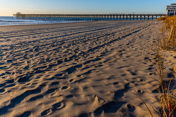 Morning on Second Avenue Beach and Pier, Myrtle Beach, South Carolina, USA