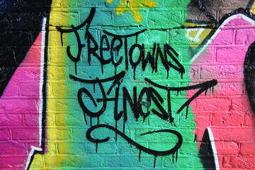 graffiti on the wall Freetowns Finest