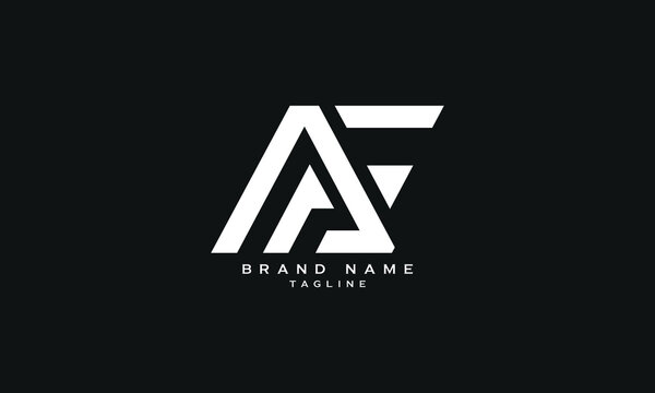 AF, FA, Abstract initial monogram letter alphabet logo design