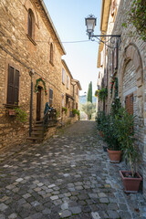 Fototapeta na wymiar italy January 2022, medieval village of Frontino in the province of Pesaro and Urbino in the Marche region