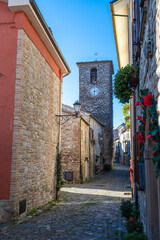 italy January 2022, medieval village of Frontino in the province of Pesaro and Urbino in the Marche region