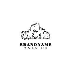 Obraz premium dust clouds logo cartoon icon design template black isolated vector illustration