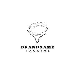 dust clouds logo cartoon icon design template black isolated vector illustration