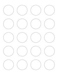 Round labels template - Multipurpose Template - SVG - Blank labels 