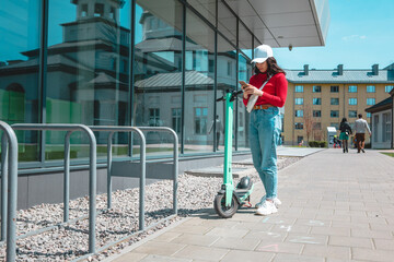 renting electric kick scooter using phone