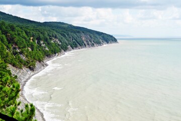 view from the cliff to the bay