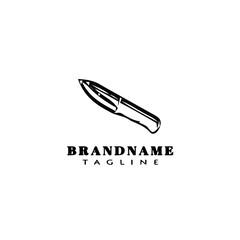 knife cartoon logo icon design template black isolated vector