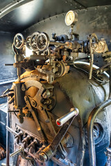 Steam locomotive boiler of the Mocanita train Romania
