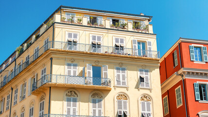 Residential buildings in Nice, France