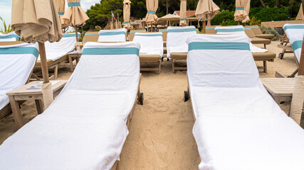 View of the sea coast on the Island of Sainte-Marguerite, France
