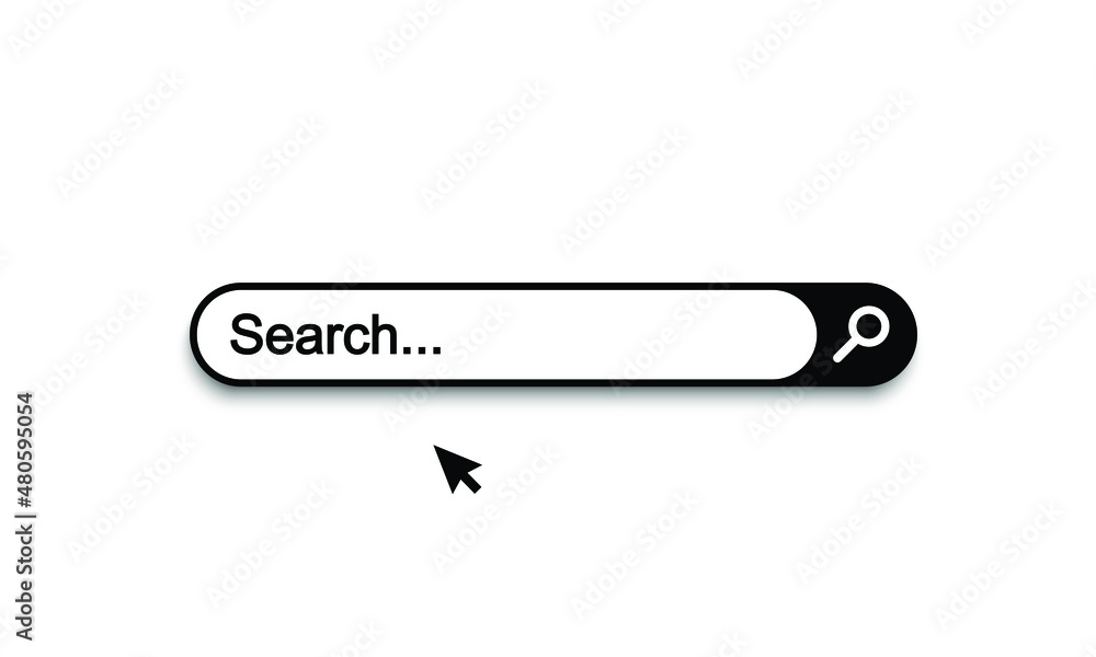 Poster search bar graphic design element. vector illustration. isolated ui template
