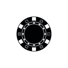 Game chip casino. Gambling chips (poker, roulette). Isolated vector illustration on white background.

