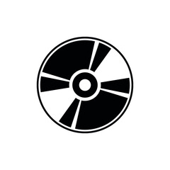 Fototapeta premium CD disk icon. Compact Disc image. DVD disc for recording information. Isolated vector illustration on white background.