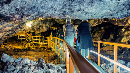 View of The Ialomitei Cave in Bucegi Mountains, Romania