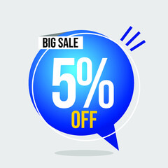 5% DISCOUNT TAG - BLUE LABEL