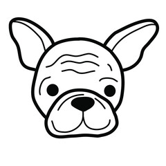 Dog doodle. Dog breeds hand drawn. Pomeranian, labrador, collie, sheltie, bulldog, poodle, akita, husky head. Vector vet illustration on a white background.