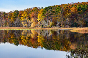Autumn Lake in Pocahontas Park in Virginia