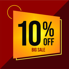 10% DISCOUNT TAG - YELLOW LABEL
